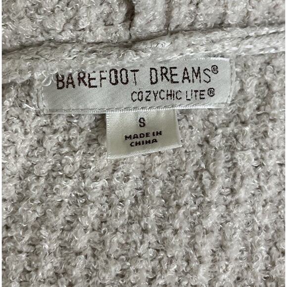 Barefoot Dreams Cozy Chic Lite Waffle Knit Cardigan Sweater Oatmeal Size Small - Picture 5 of 6